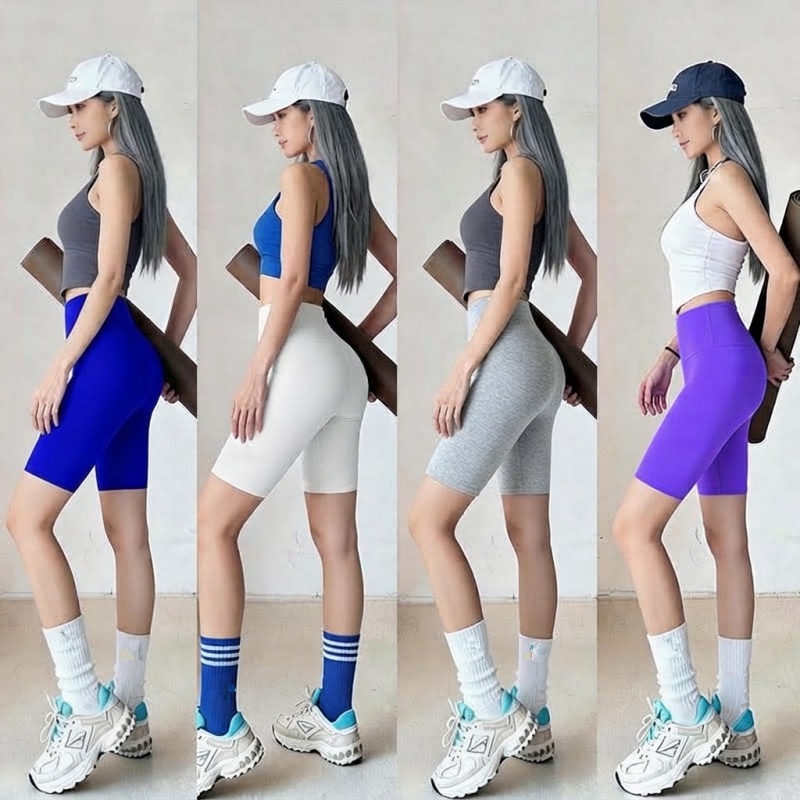 Stella Fashion High Waist Modal Cropped Leggings Half Length Safety Pants Leggings Women Plus Size Slimming Middle Pants