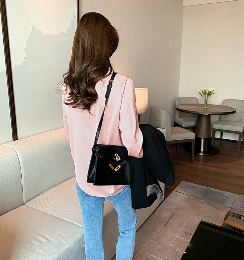 Stella Fashion Women's Fashion Chiffon Shirt Loose clothes, Stacked White Shirt, Bottoming Shirt Casual Plain Basic Blouse For Women-Stella's Fashion