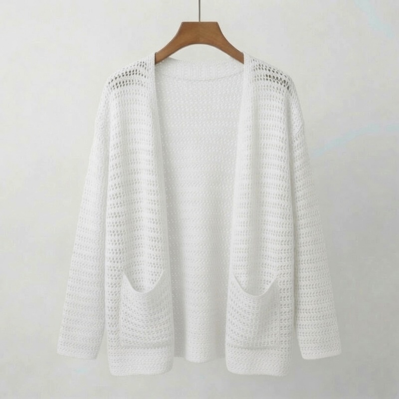 [Stella Fashion] Women's hallow sun protection sweater women thin slin