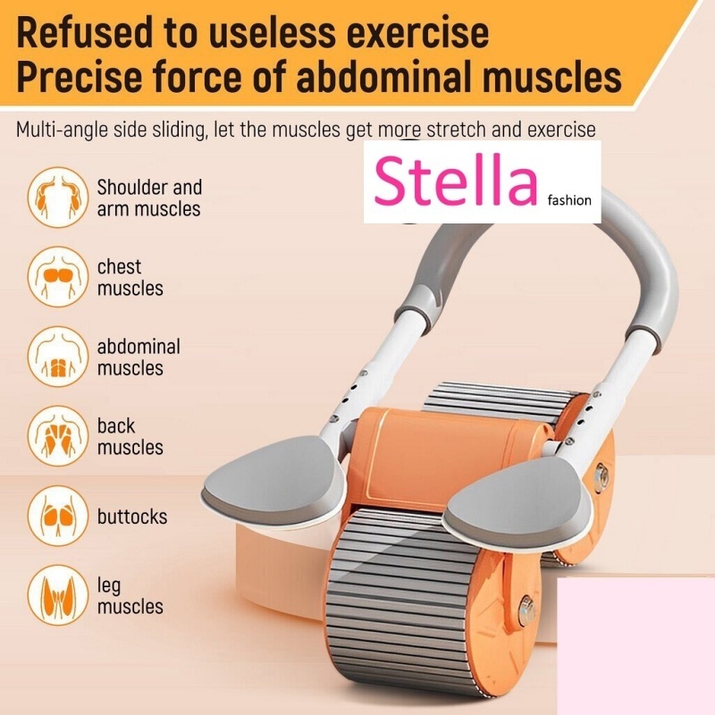 Stella Fashion Automatic Rebound Multi Functional Professional Elbow Support Abs Muscle Exercise Roller