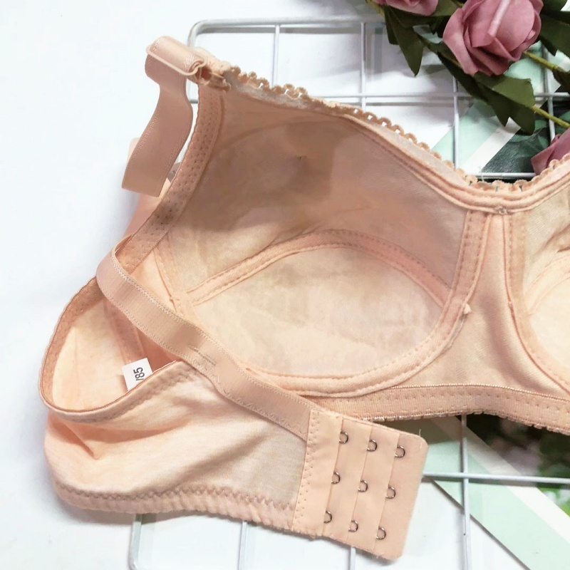 Stella Fashion Large size cotton underwear Middle-aged and elderly full comfortable and breathable thin-solid Bra
