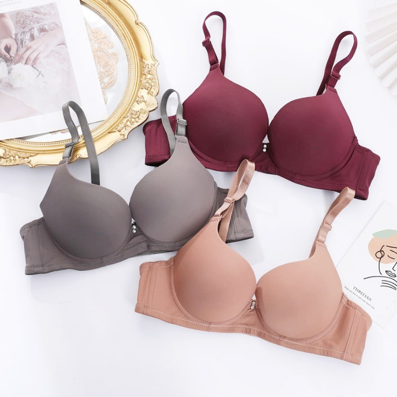 Stella Fashion Push Up Bra Small Breast 34-38 A B Cup Wired Seamless Bra 2 Hook Push Up Bra Ada Besi Bra