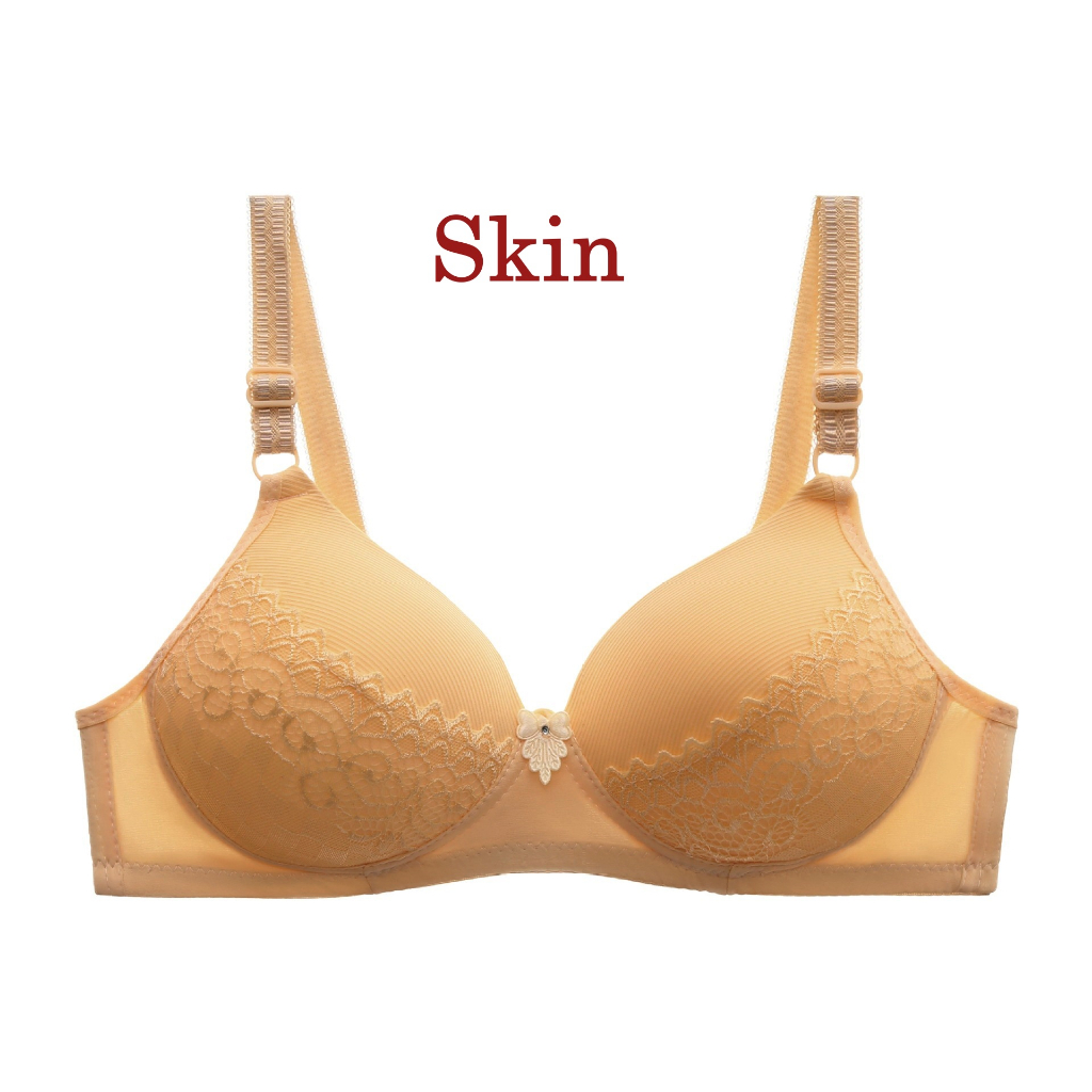 Fvwitlyh Strapless Bra Middle Aged And Elderly Womens Large Size Underwear  Without Steel Ring Comfortable Bra Beige,100 