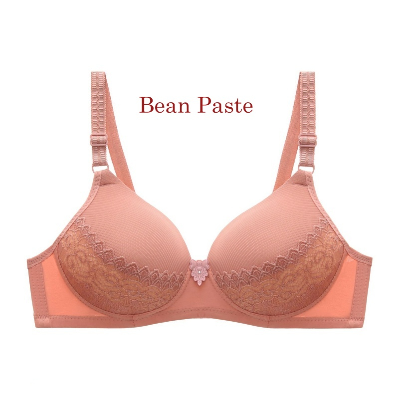 Middle-aged And Elderly underwear Women's Thin Bra Without Steel Ring Lace Bra Adjustable Large Size Bra 36-42 C Bra-Stella's Fashion