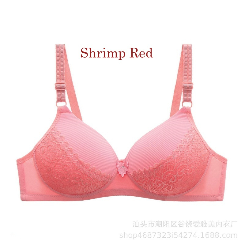 Middle-aged And Elderly underwear Women's Thin Bra Without Steel Ring Lace Bra Adjustable Large Size Bra 36-42 C Bra