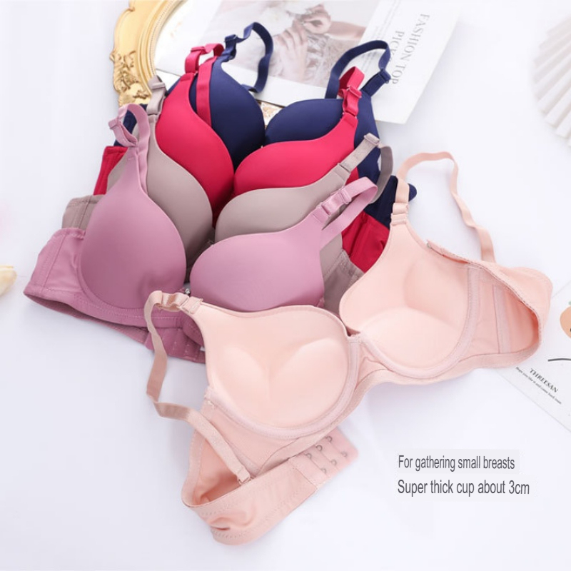 Stella Fashion Push Up Bra Small Breast 34-38 A B Cup Wired Seamless Bra 2 Hook Push Up Bra Ada Besi Bra