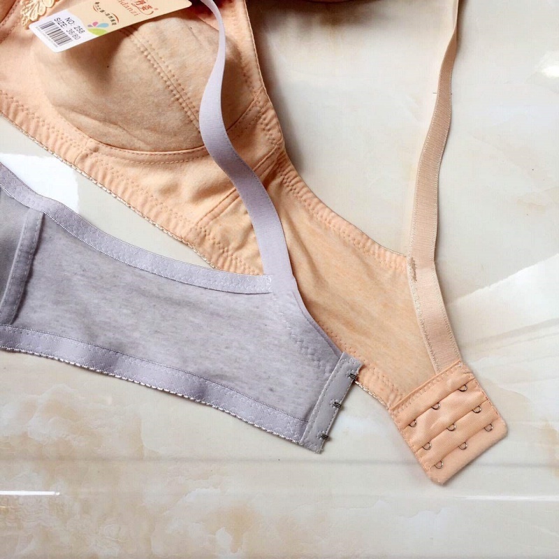 Stella Fashion Large size cotton underwear Middle-aged and elderly full comfortable and breathable thin-solid Bra