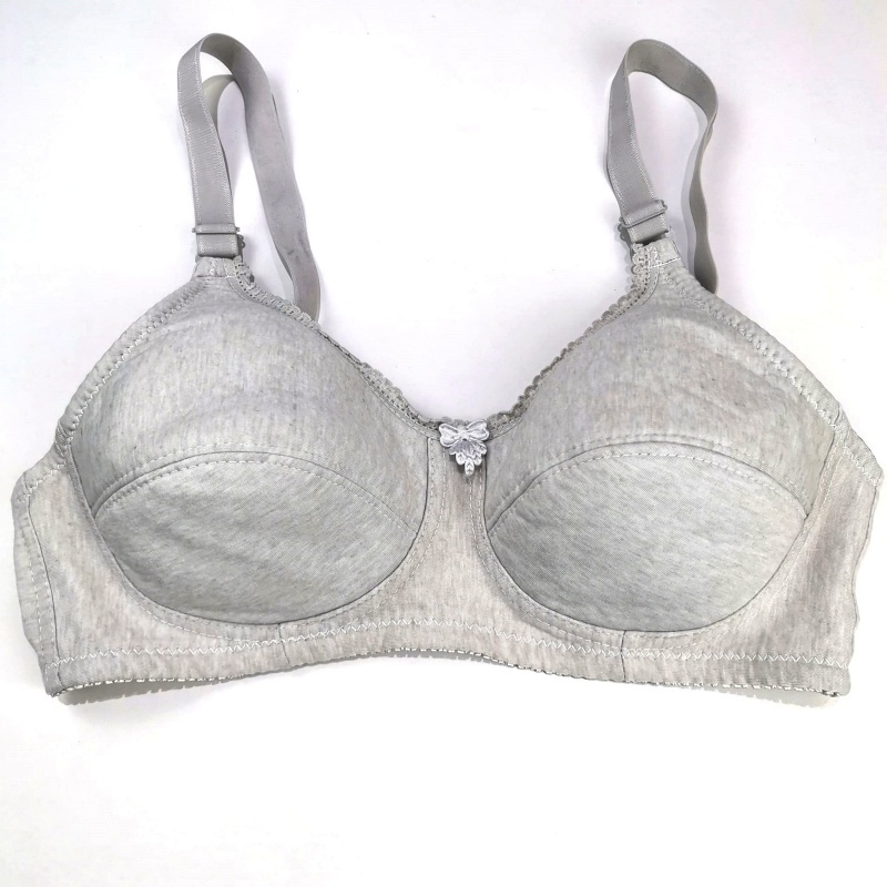 Stella Fashion Large size cotton underwear Middle-aged and elderly full comfortable and breathable thin-solid Bra