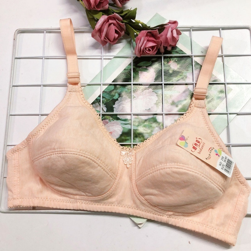 Stella Fashion Large size cotton underwear Middle-aged and elderly full comfortable and breathable thin-solid Bra