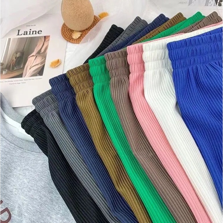 Stella Fashion Women Summer Loose High Waist Casual Pants Straight leg long pants