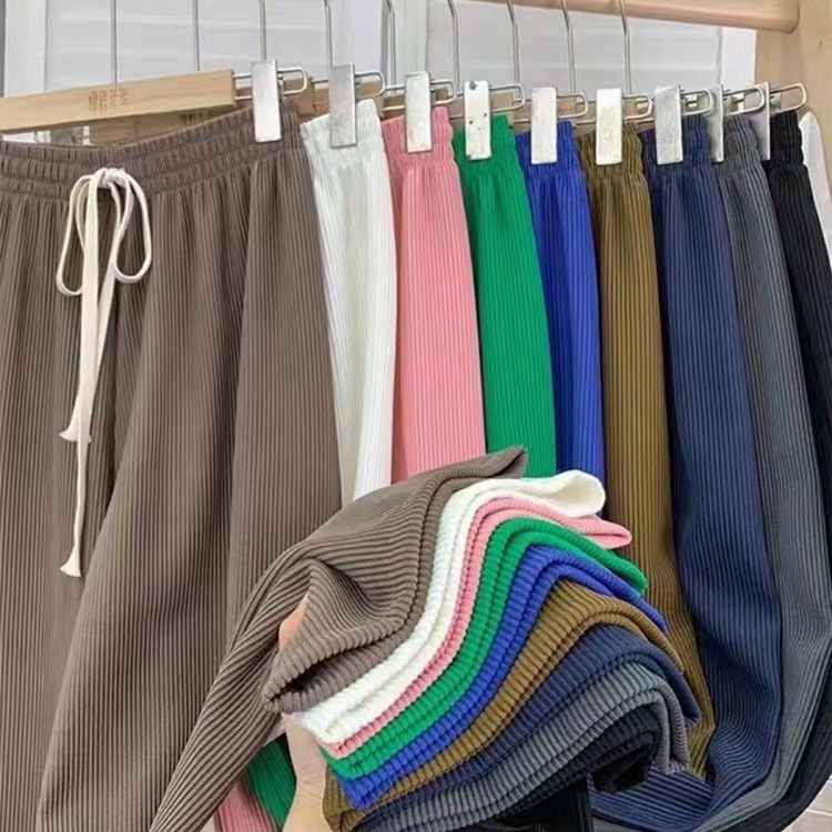 Stella Fashion Women Summer Loose High Waist Casual Pants Straight leg long pants