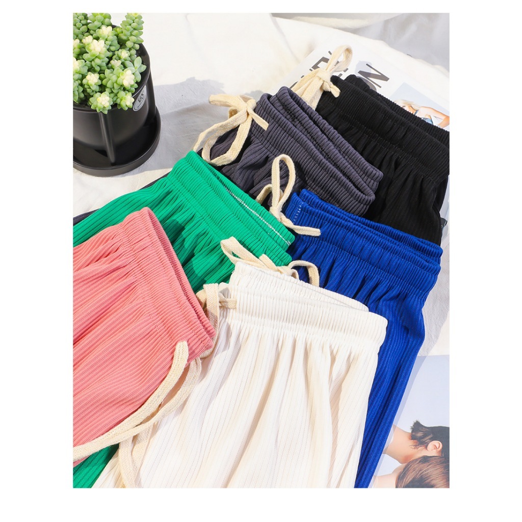 Stella Fashion Women Summer Loose High Waist Casual Pants Straight leg long pants