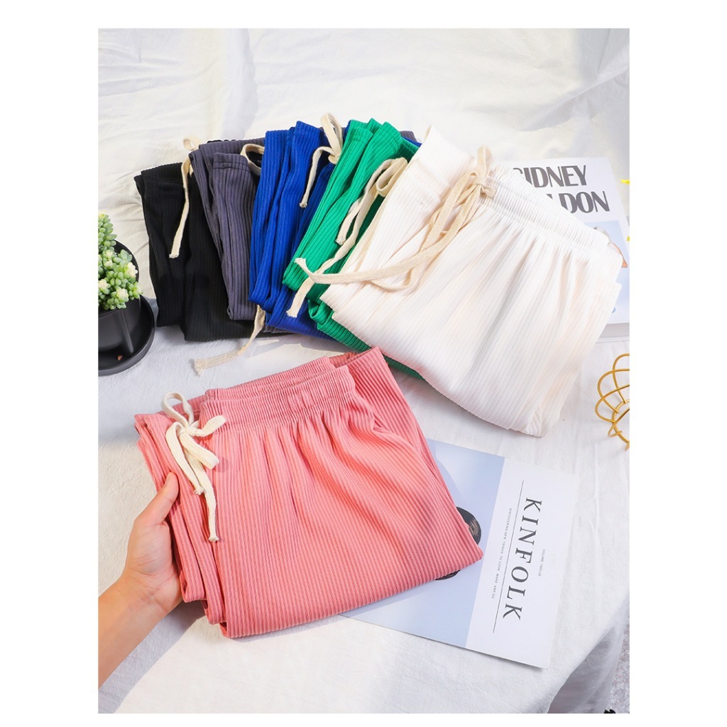 Stella Fashion Women Summer Loose High Waist Casual Pants Straight leg long pants