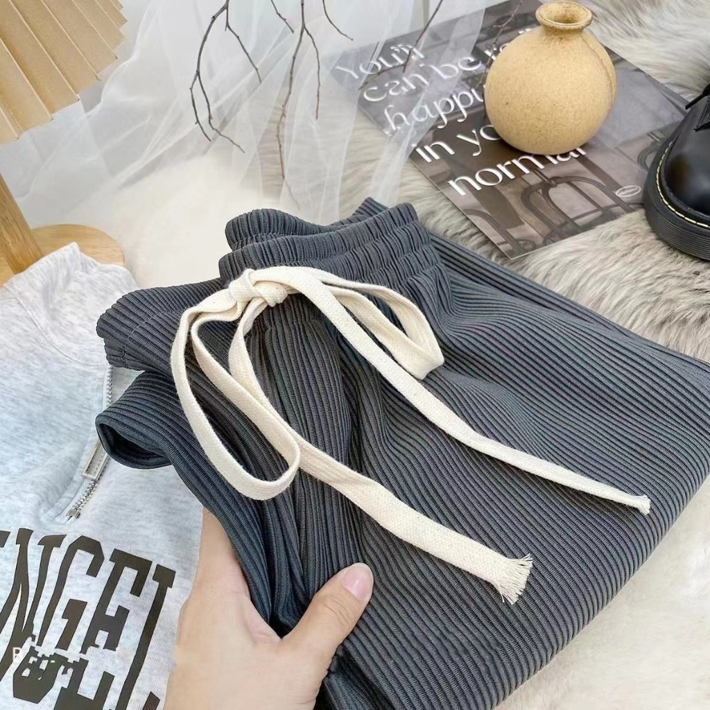 Stella Fashion Women Summer Loose High Waist Casual Pants Straight leg