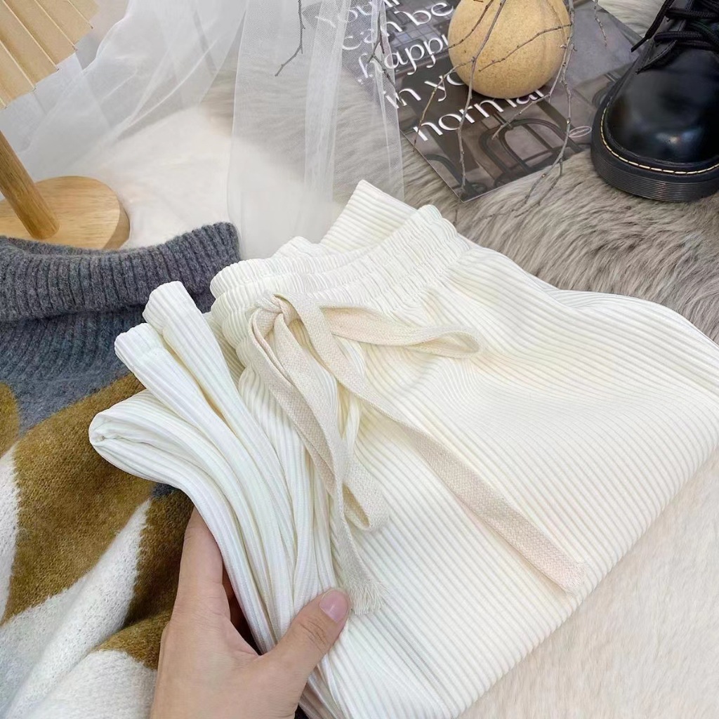 Stella Fashion Women Summer Loose High Waist Casual Pants Straight leg long pants