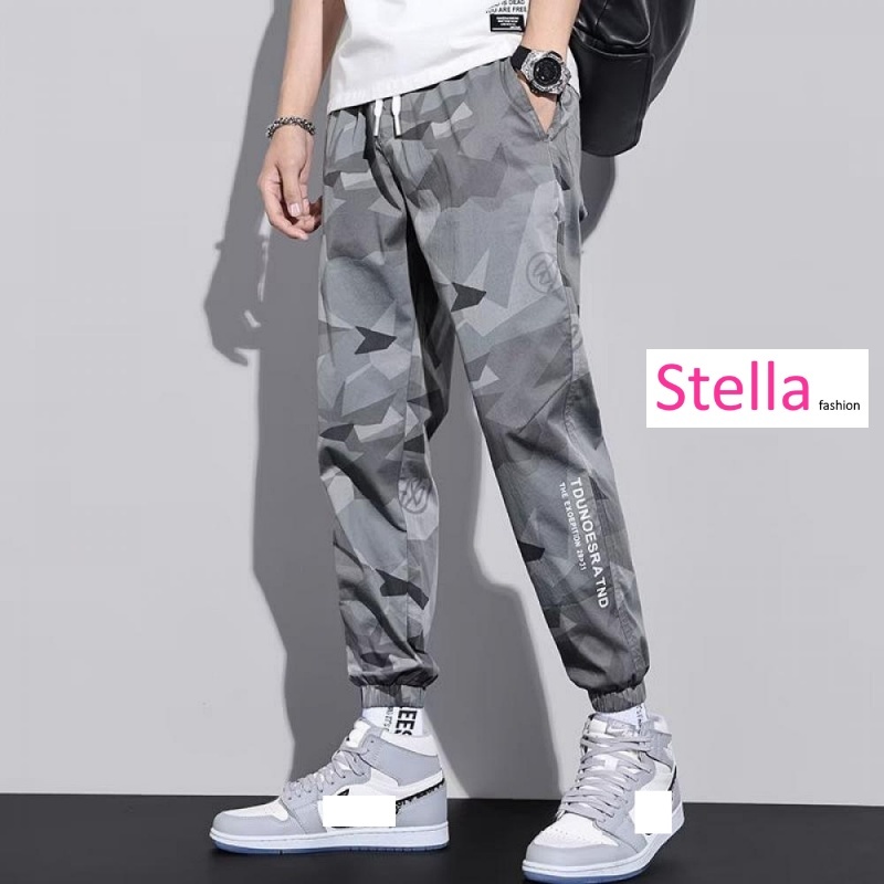 Stella Fashion Men Cargo Pants Korean Fashion Breathable Men Multi Pocket Pants Jogging Pants Sport Pants Man Trousers