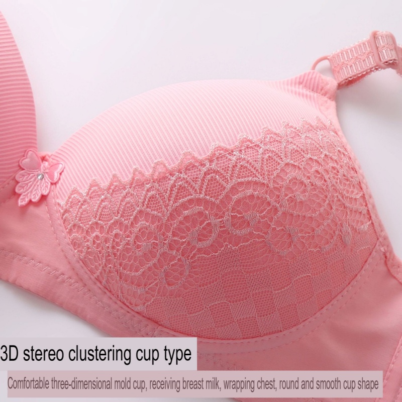 Large breasts show small traditional thin mold cup middle-aged and elderly  women's ventilating hole glossy breast-receiving bra 