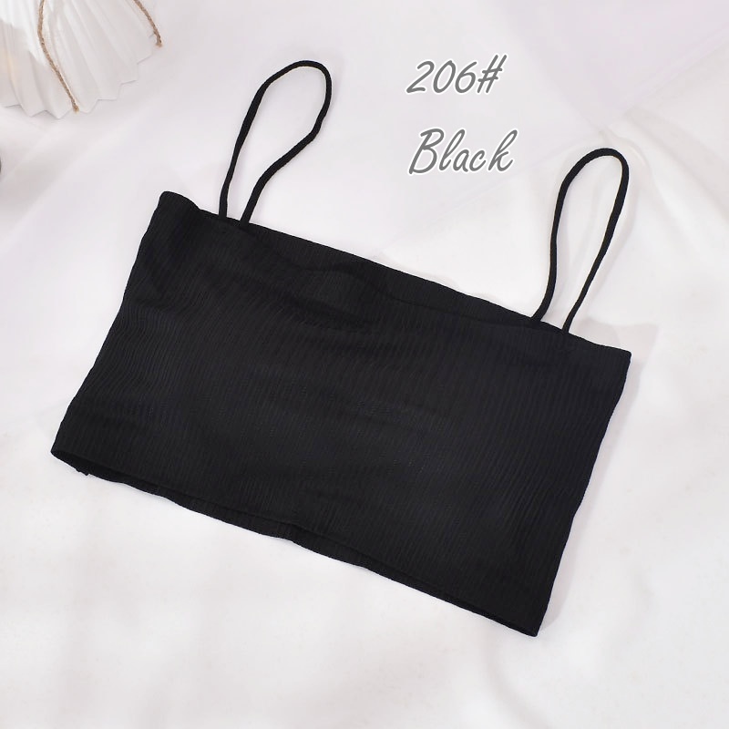 Stella Fashion Korea ice silk seamless all-match  Bralette Women Bra tube Top Cotton Nylon Removable Pad 冰丝无痕吊带美背抹胸内衣-Stella's Fashion