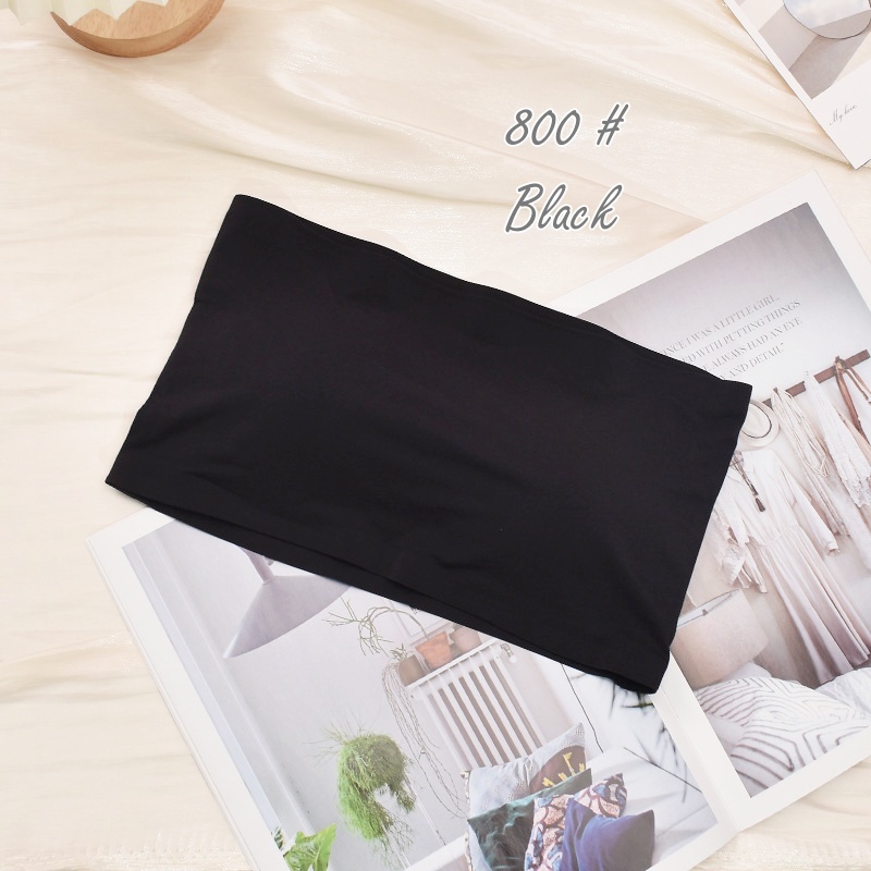 Stella Fashion Korea ice silk seamless all-match  Bralette Women Bra tube Top Cotton Nylon Removable Pad 冰丝无痕吊带美背抹胸内衣-Stella's Fashion