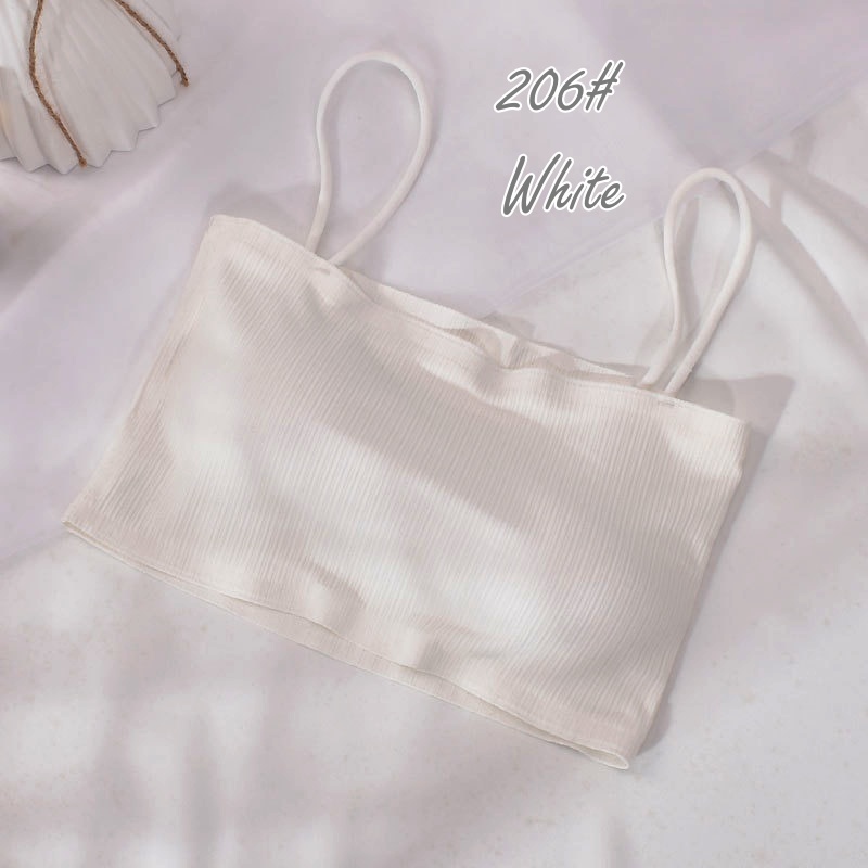 Stella Fashion Korea ice silk seamless all-match  Bralette Women Bra tube Top Cotton Nylon Removable Pad 冰丝无痕吊带美背抹胸内衣-Stella's Fashion
