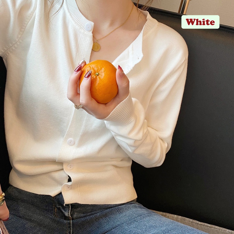 Stella Fashion New Cotton Yarn Knitted Cardigan for Women Long Sleeve Thin Sweater for Autumn -Stella's Fashion