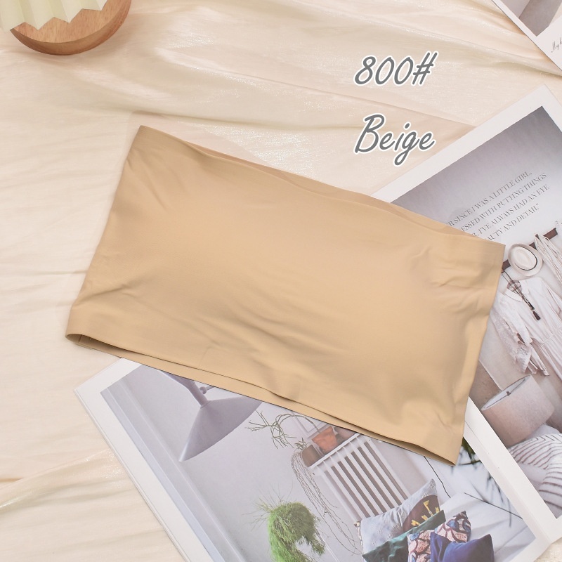 Stella Fashion Korea ice silk seamless all-match  Bralette Women Bra tube Top Cotton Nylon Removable Pad 冰丝无痕吊带美背抹胸内衣-Stella's Fashion