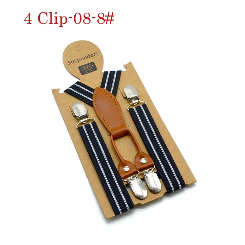 Stella Fashion Suspender Clip-on Braces and Bow Tie Set for Child Kids Party and Wedding 儿童吊裤带+印花领结