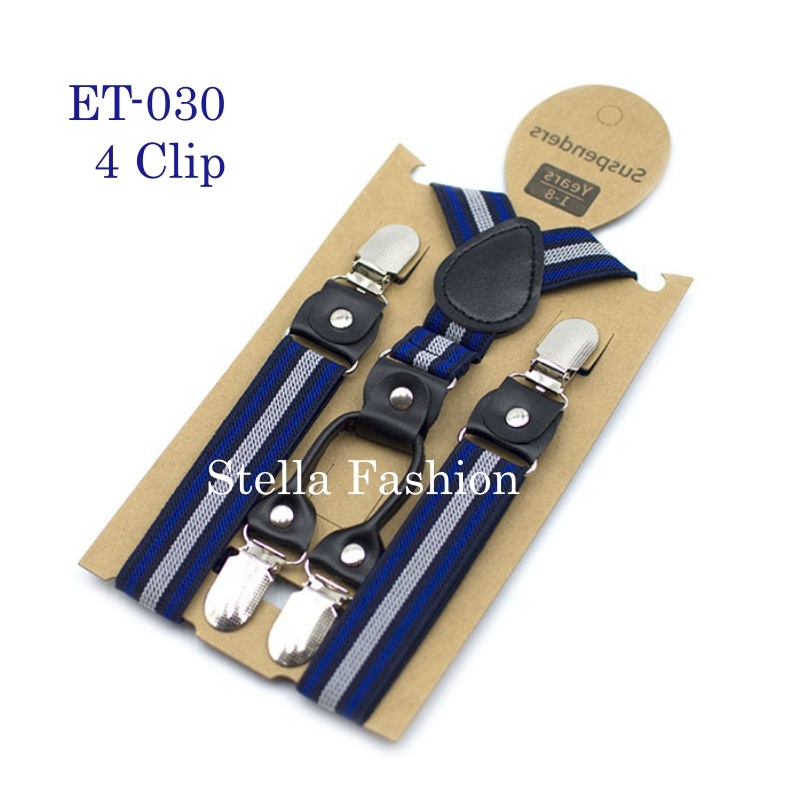 Stella Fashion Suspender Clip-on Braces and Bow Tie Set for Child Kids Party and Wedding 儿童吊裤带+印花领结