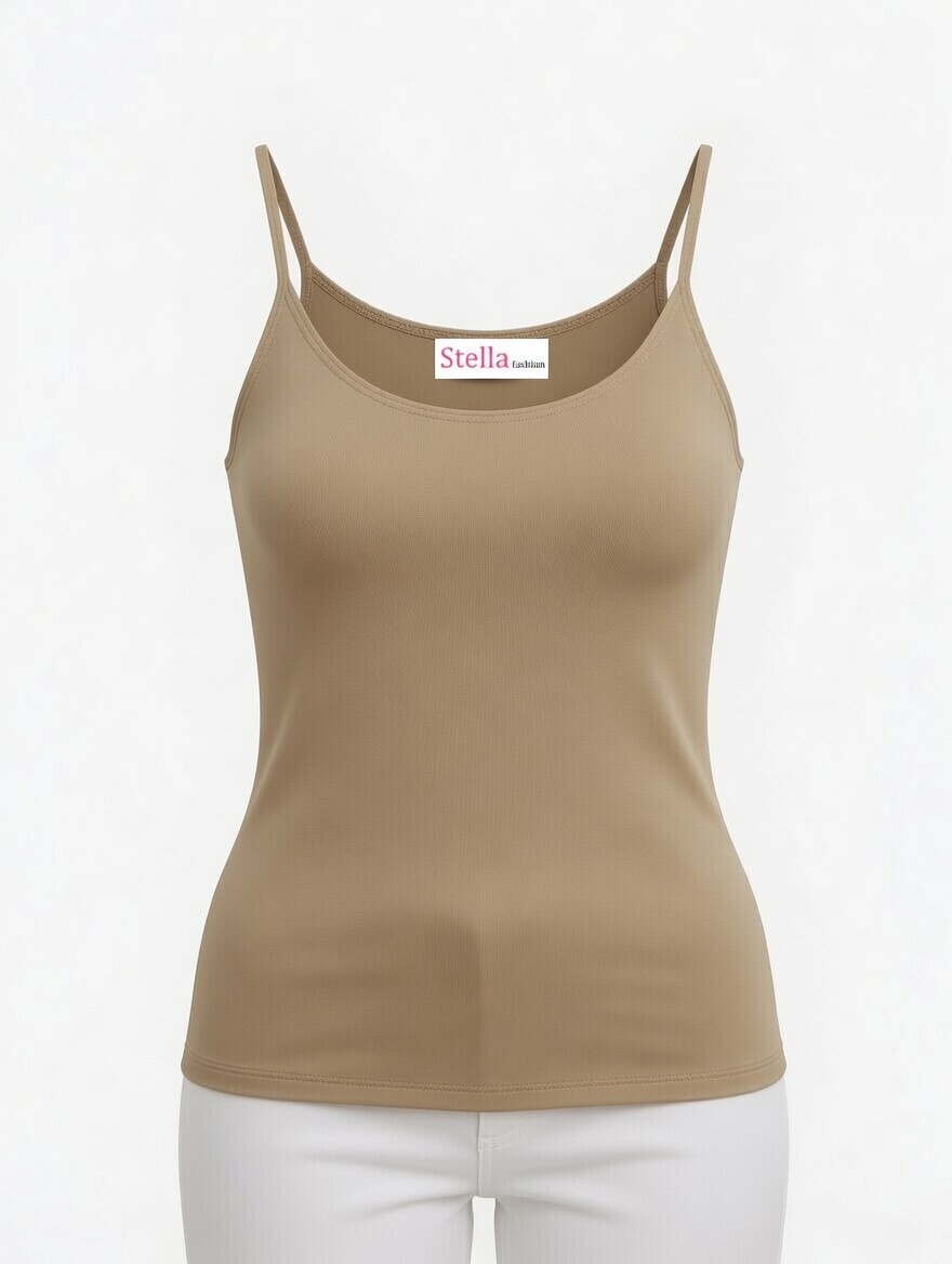 [STELLA FASHION]  U-Back Spaghetti Strape Tank Tops  Korea  MODAL + Spandex  Women Plus size Camisoles  M -XL Tanks Tops
