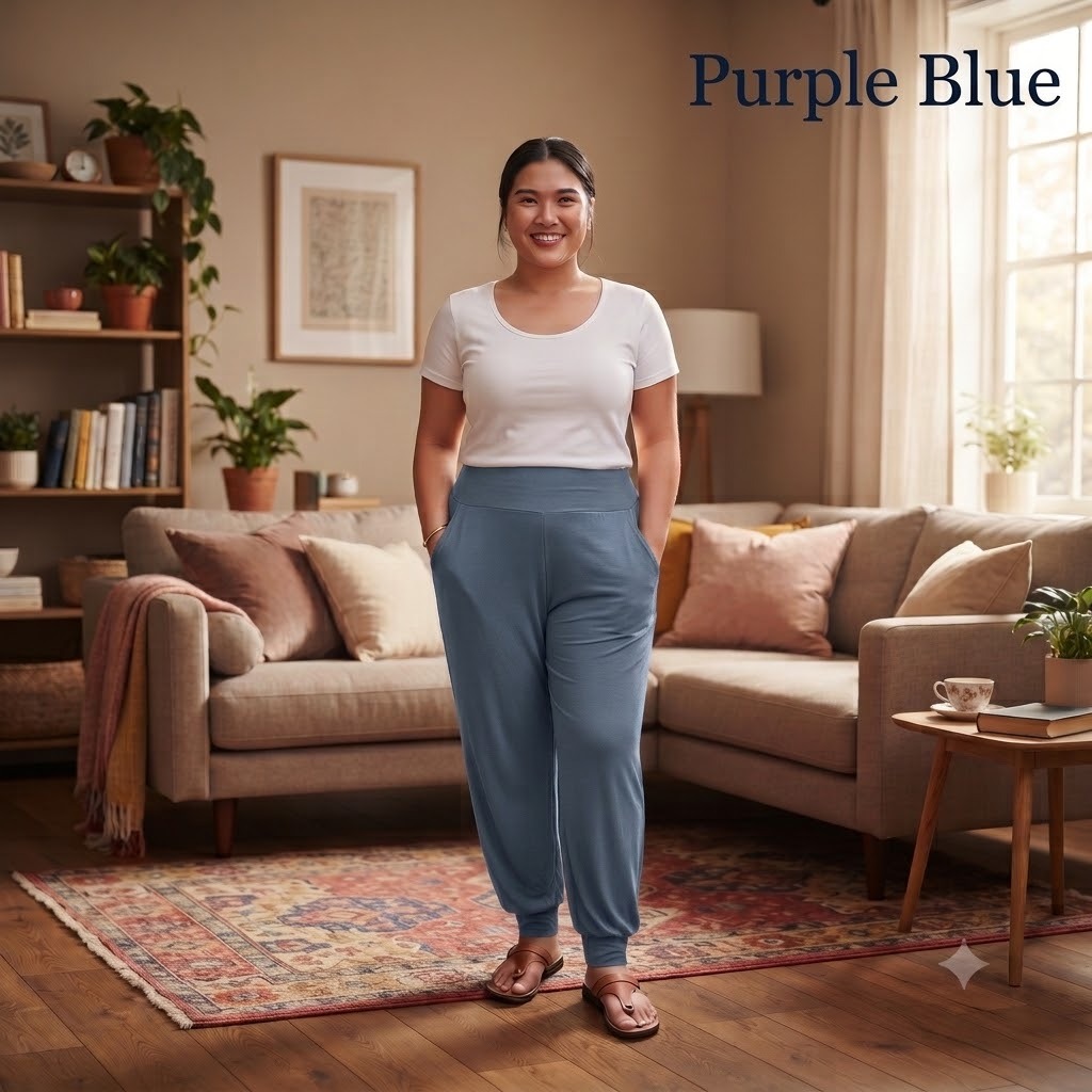 [Stella Fashion]  Ladies Long Alibaba Pant  Plus Size Muslimah Pants High Waist Pants MODAL Bamboo Fibre