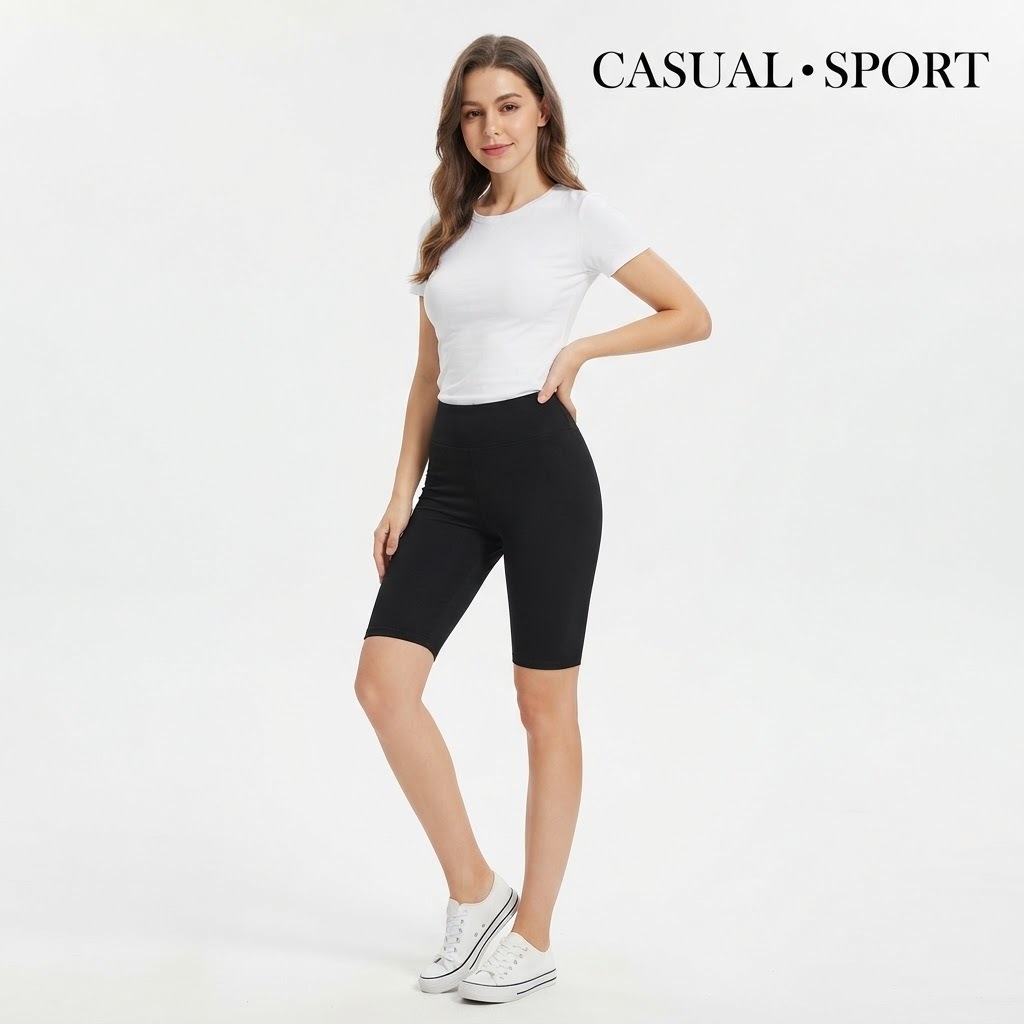 Stella Fashion High Waist Modal Cropped Leggings Half Length Safety Pants Leggings Women Plus Size Slimming Middle Pants