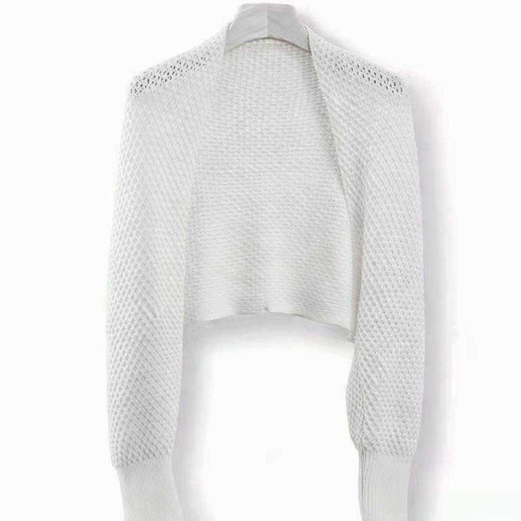 Stella Fashion Women Knitted Cardigan Long Sleeve  Cardigan Thin Sun Protection Knitted Cardigan Top