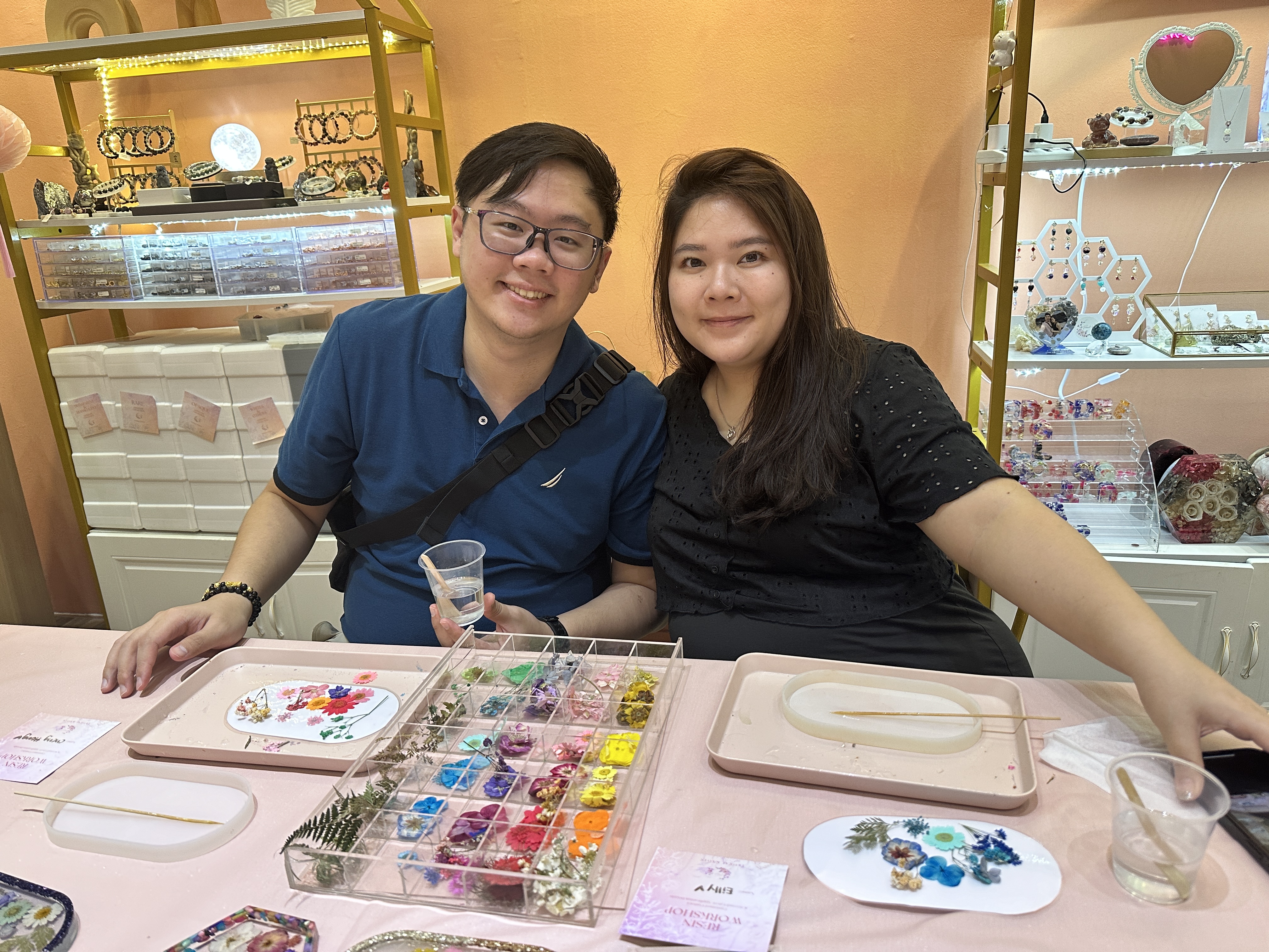 Couple Gemstone Floral Coaster Basic Workshop