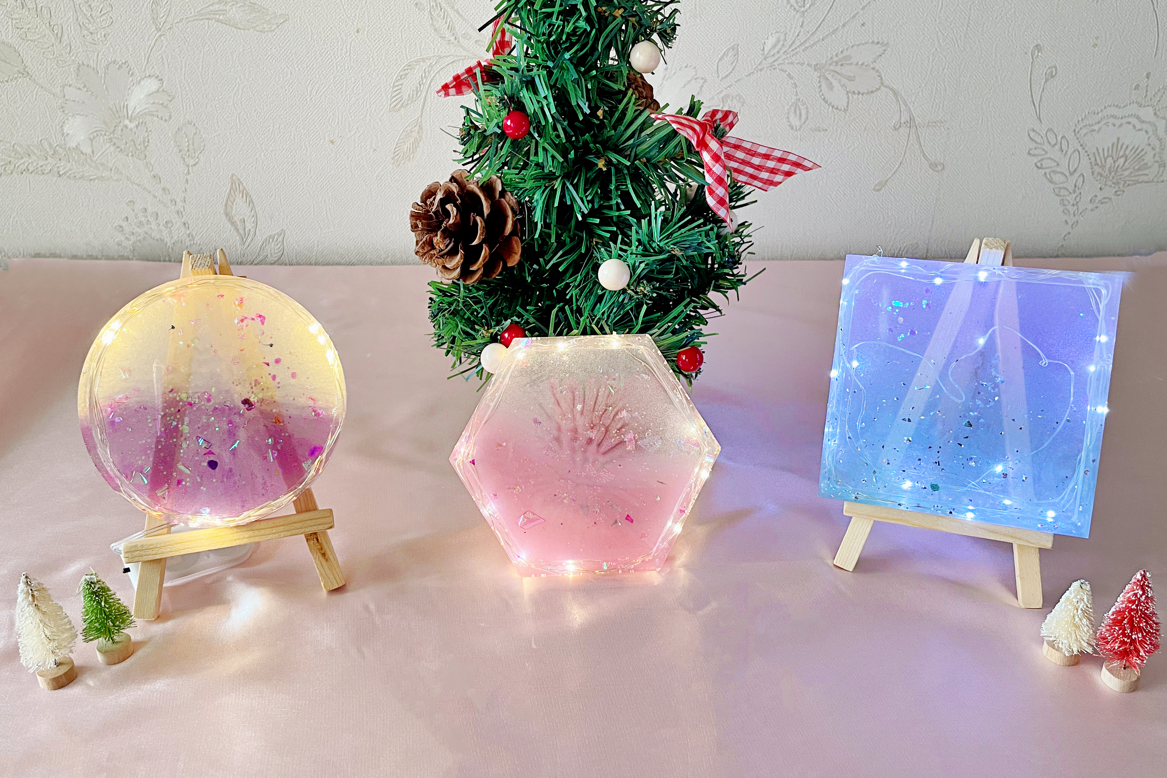 CHRISTMAS SPECIAL - Fairy Lights Ombre Holographic Coaster