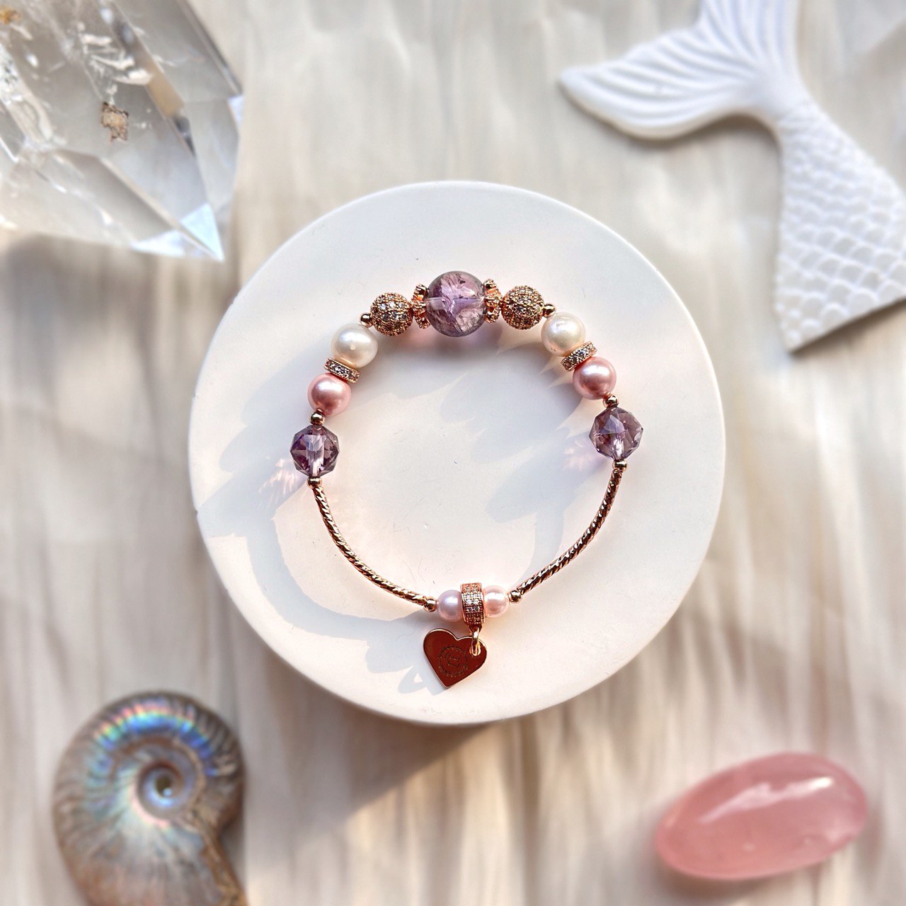 Hearty Pearl Half Bracelet