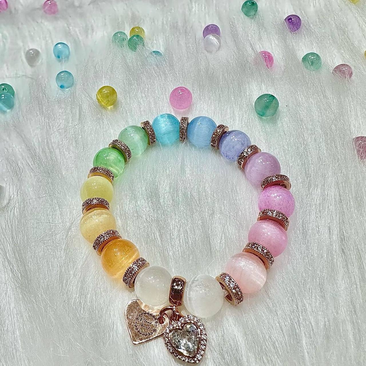Full Rainbow Selenite Bracelet
