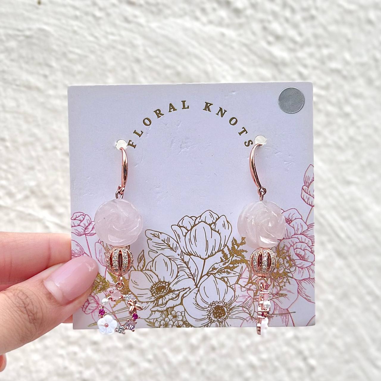 Floral Love Quartz Earring