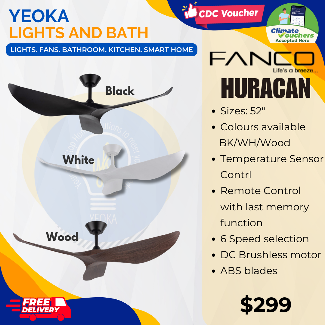 FANCO Ceiling Fan HURACAN DC Motor (52")