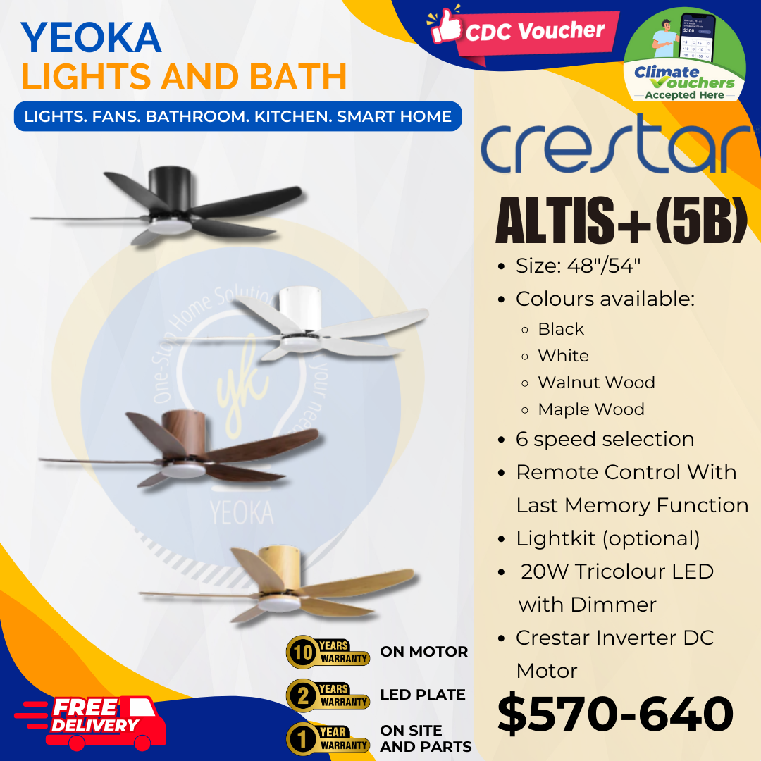 CRESTAR Ceiling Fan Altis+ 5B Ceiling Fan