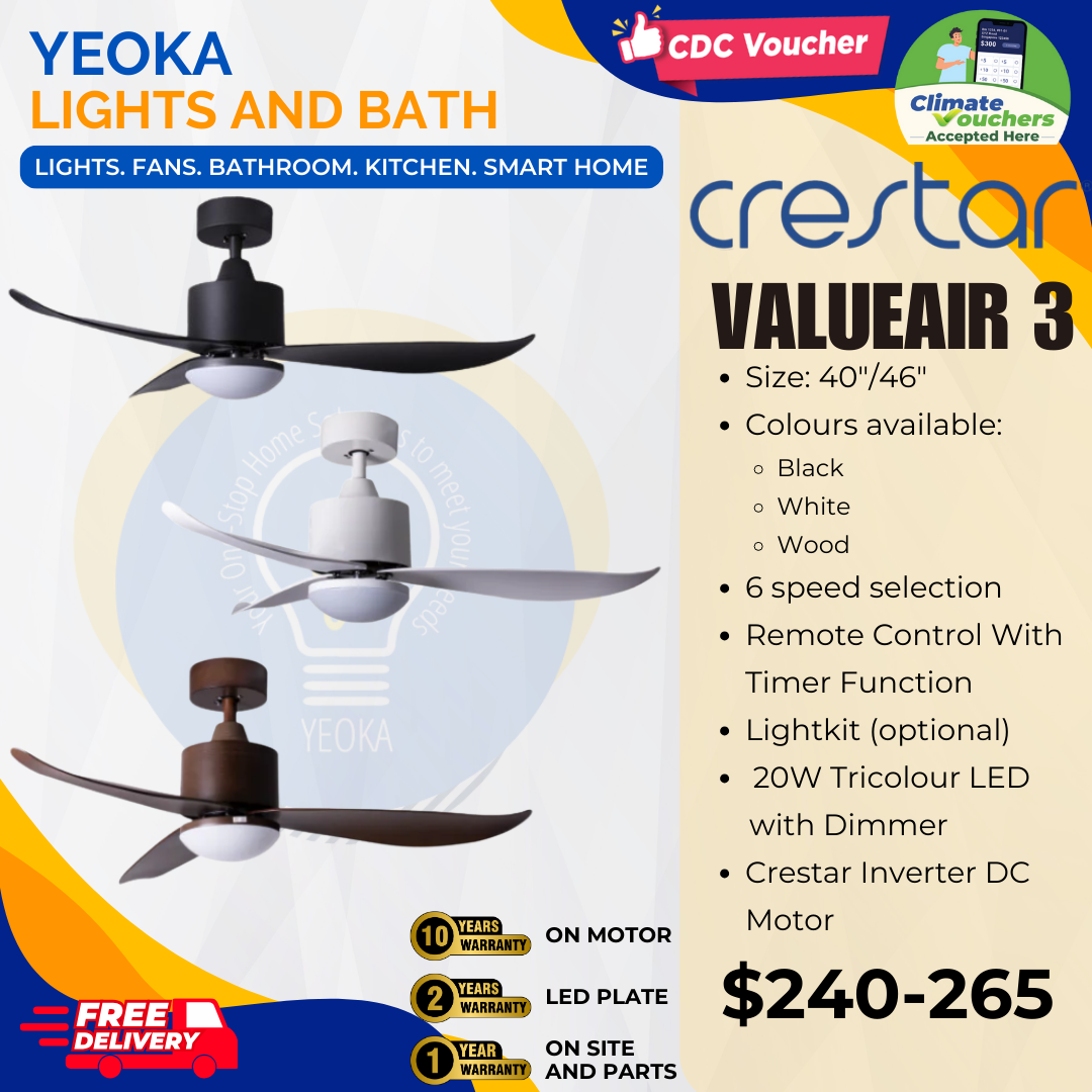 CRESTAR Ceiling Fan Valueair 3B