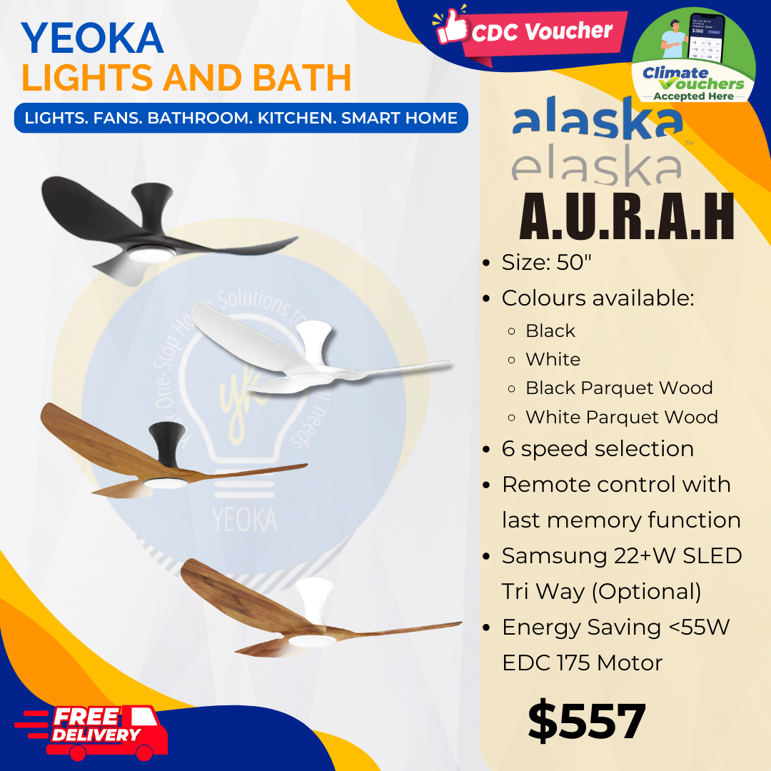ALASKA Ceiling Fan Aerahaus 50 Inch A.U.R.A/H