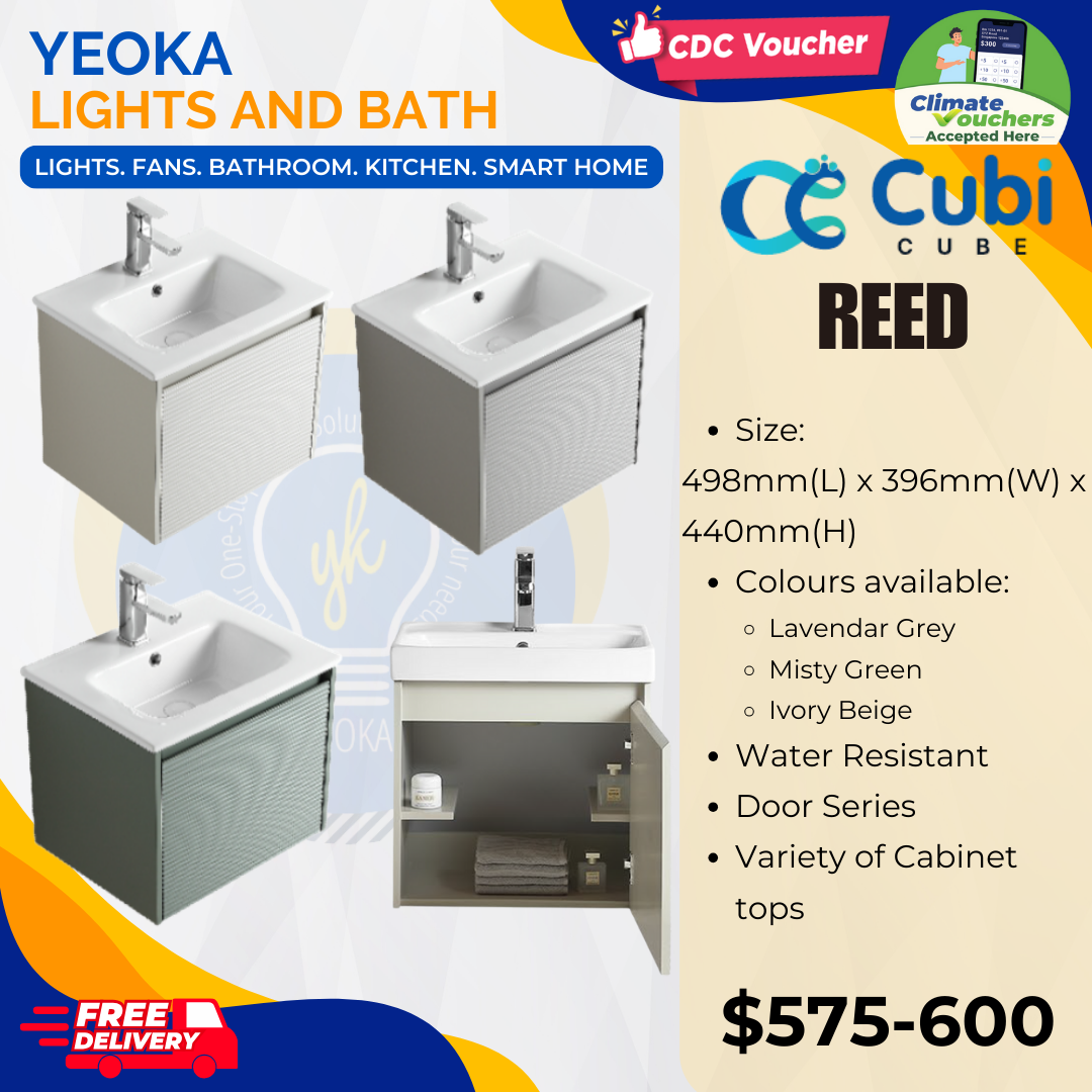 Cubi Cube Reed Basin Cabinet (Door Series)