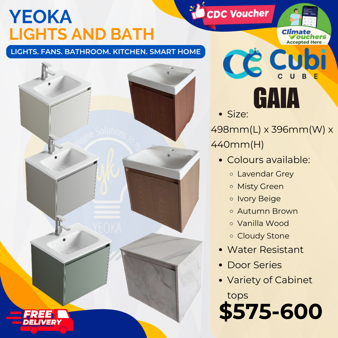 Cubi Cube Gaia Basin Cabinet (Door Series)