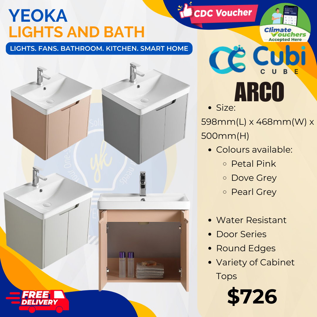 Cubi Cube Arco Basin Cabinet(Round Edge)(Door Series)