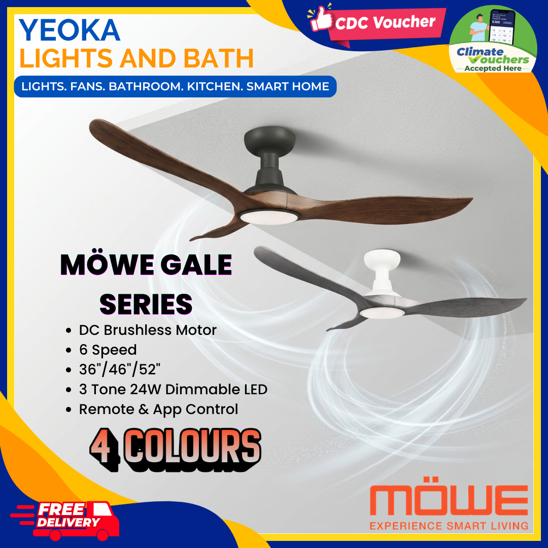 MOWE Ceiling Fan Gale Series DC Motor (36"/46"/52")