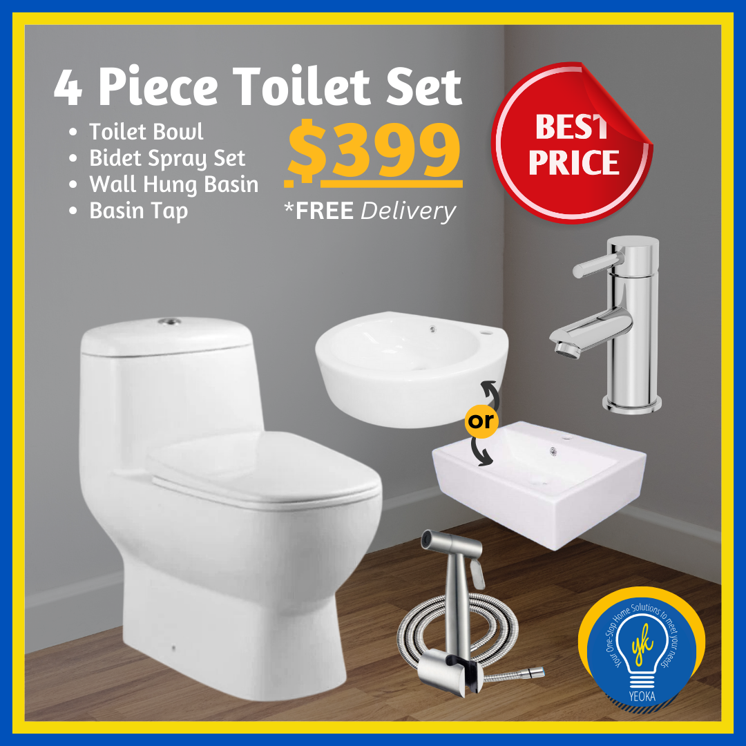 Toilet 4-Piece Set