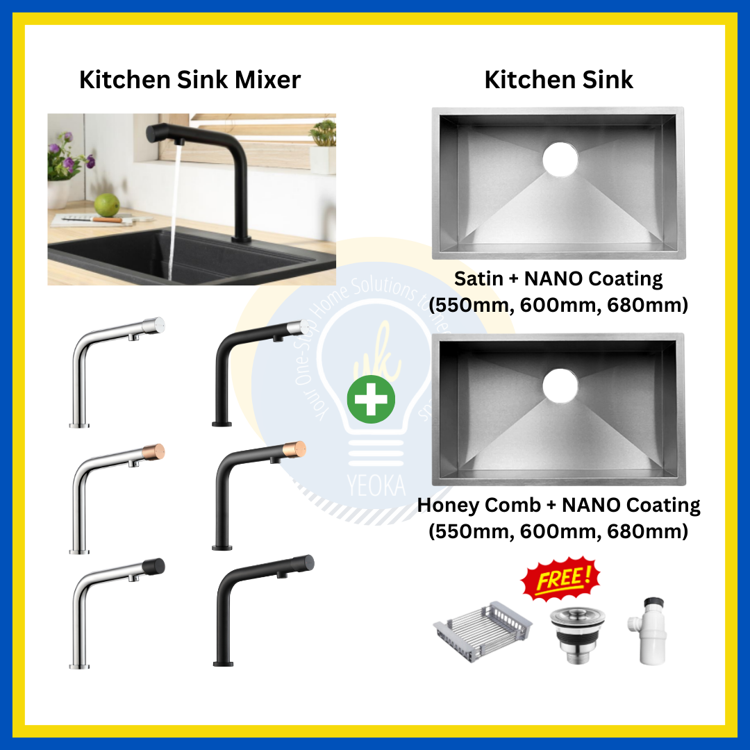 "MIX & MATCH" (1+1) NANO Kitchen Sink + Kitchen Sink Mixer Tap