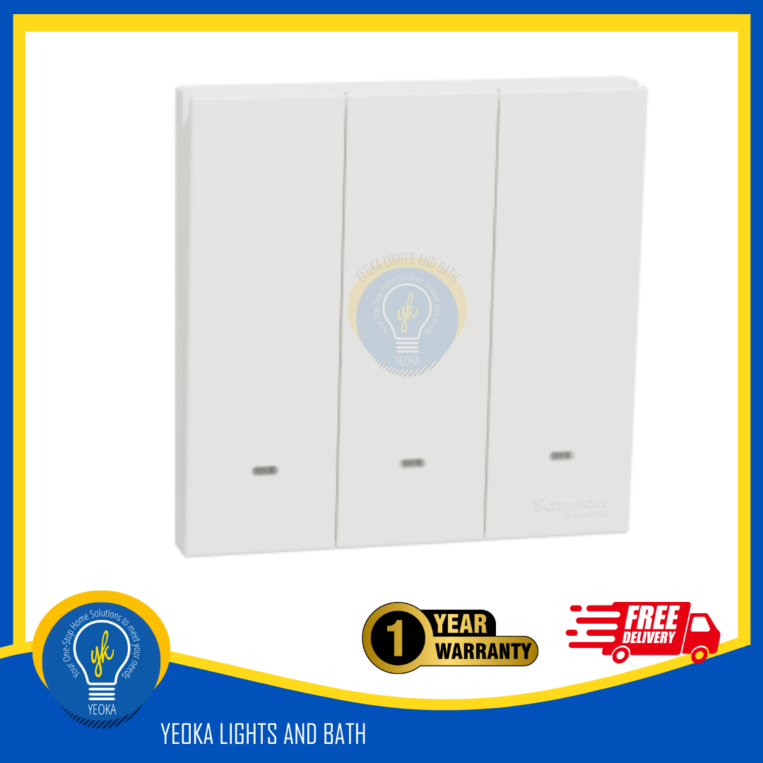 SCHNEIDER AvatarOn C with Fluorescent Locator Electrical Switch (3 Colors)