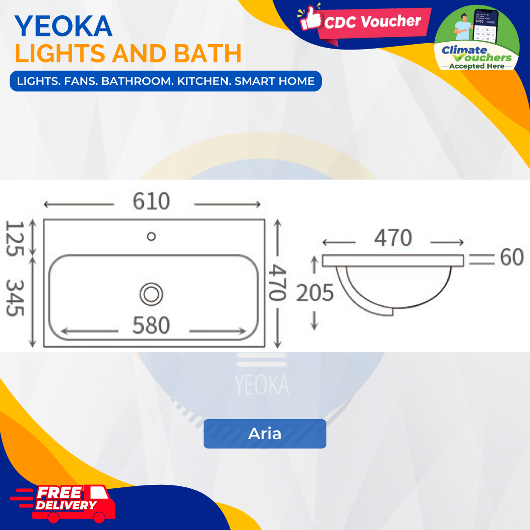 Cubi Cube Arco Basin Cabinet(Round Edge)(Door Series)