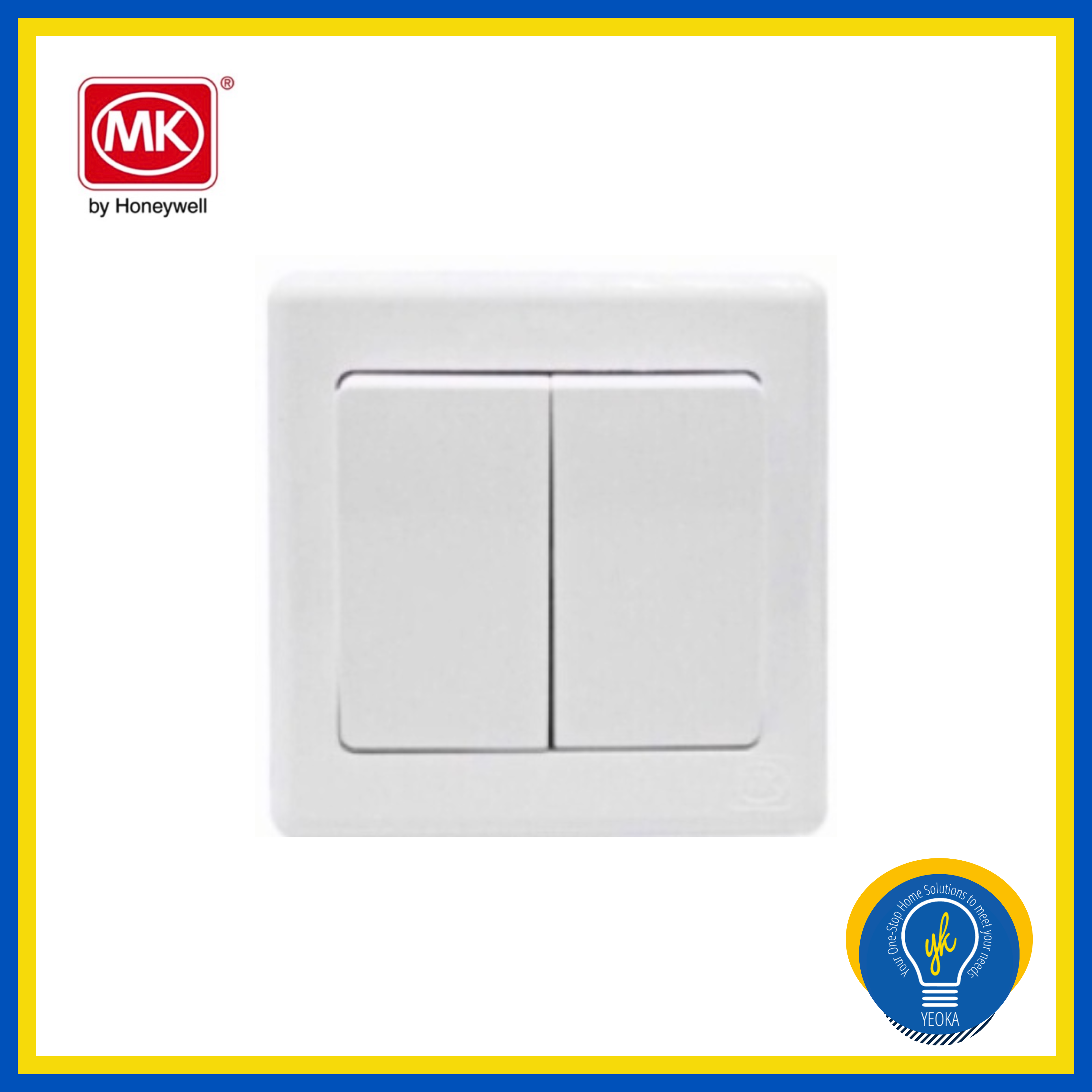 MK Electrical Switch (White) 1Gang, 2Gang, 3 Gang